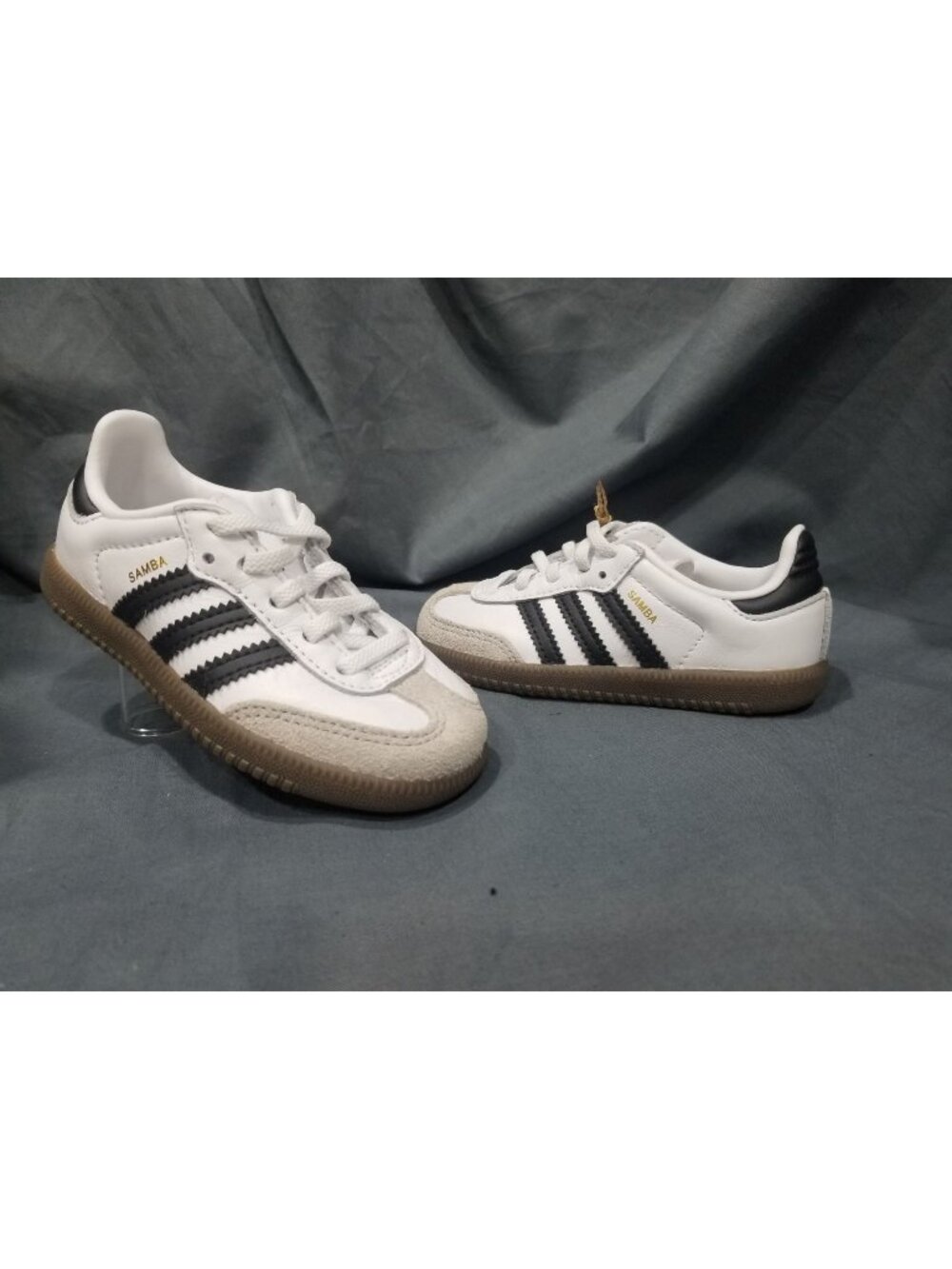Adidas Samba OG EL I  Sneakers  White Black Size 7 Toddler NEW NO BOX!